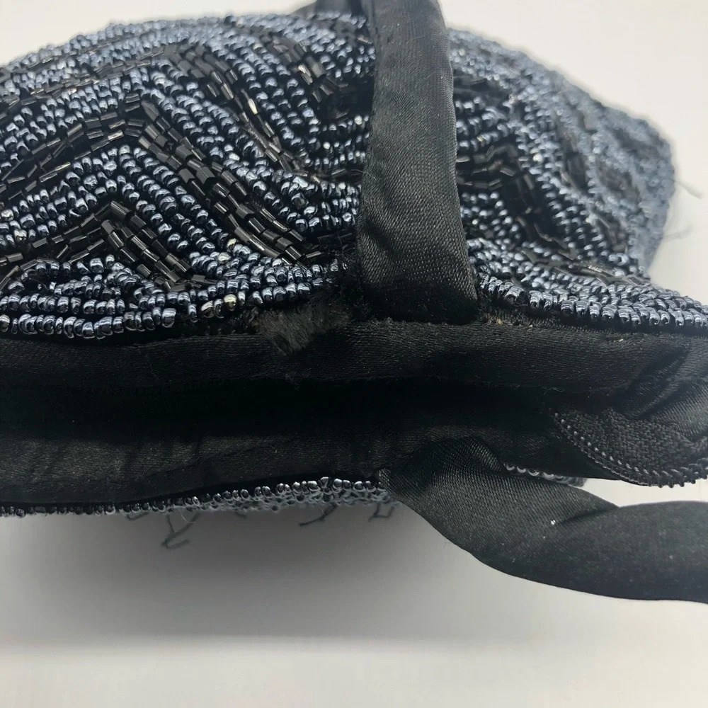 Black Beaded Evening Bag - Picture 5 of 6